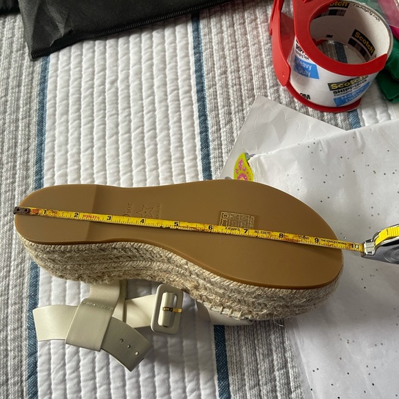 DIOR Off White 1121D-Dior Wedge Sandals NWT - Picture 7 of 12